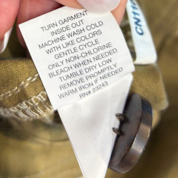 Happy X Nature Olive Green Twill Jumpsuit Sz 6 - Picture 9 of 12